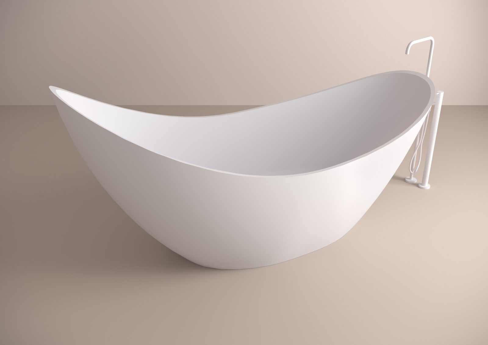 Freistehende Badewanne VELA aus mineral matt