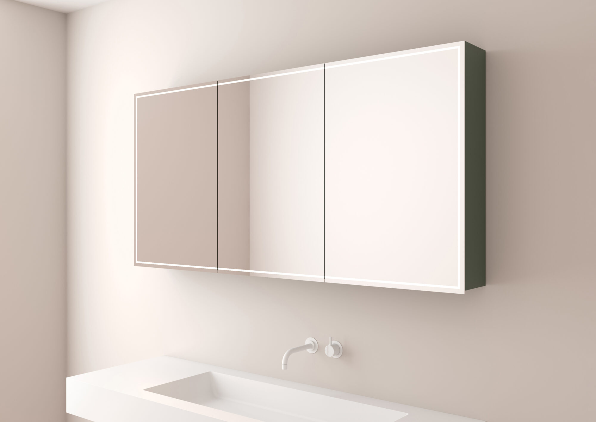 Serien Spiegelschrank MIRR 6 FRAME mit 3 Türen