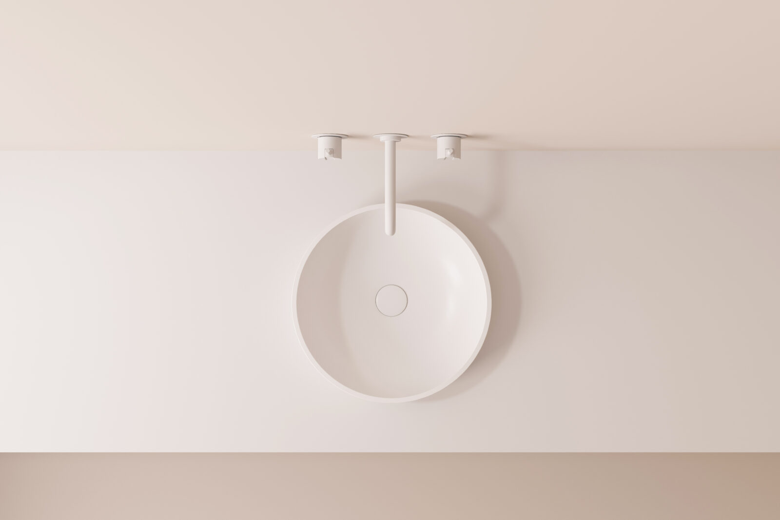 Halbeinbaubecken DEVA semi aus mineral matt Draufsicht