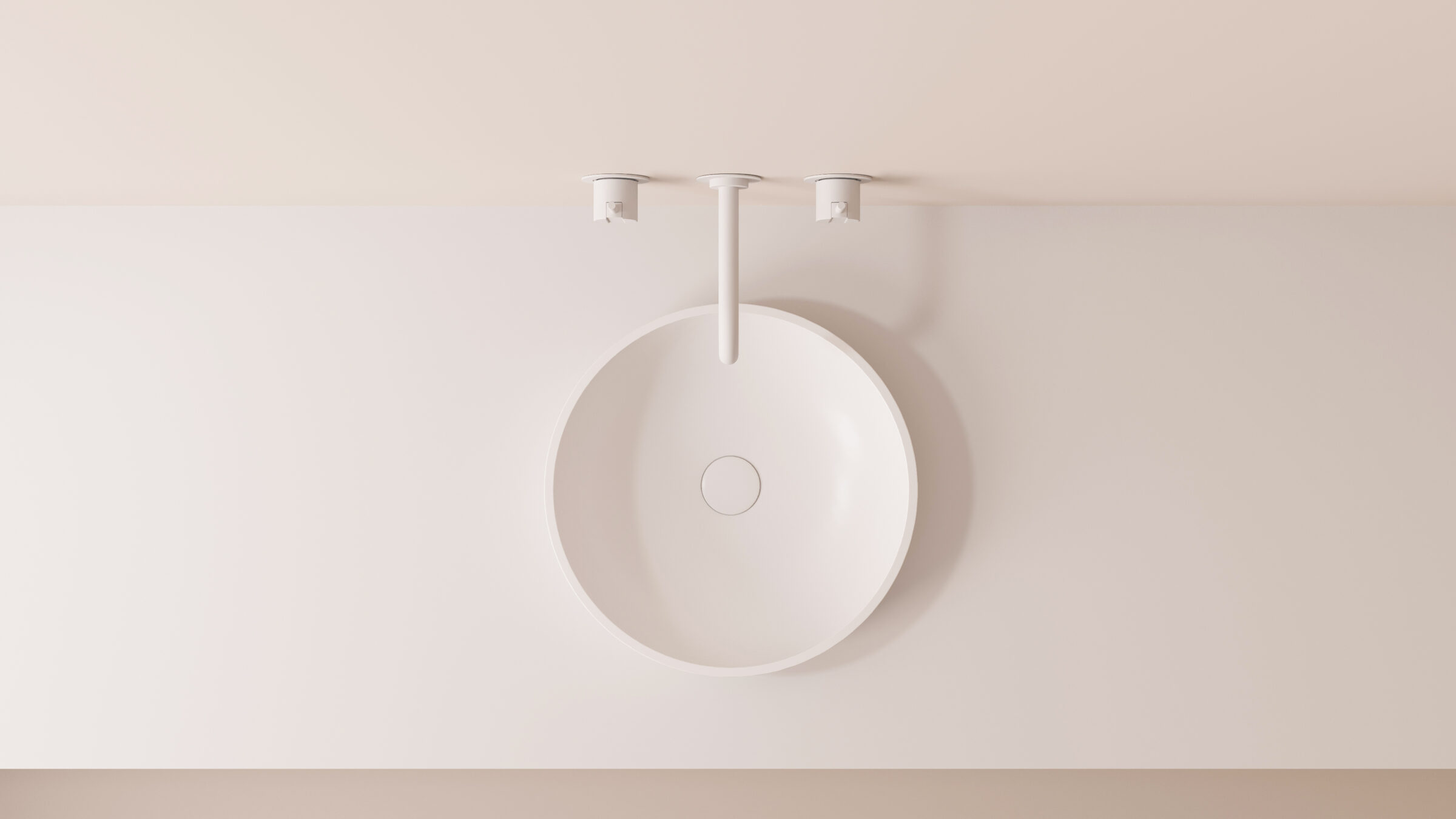 Halbeinbaubecken DEVA semi aus mineral matt Draufsicht