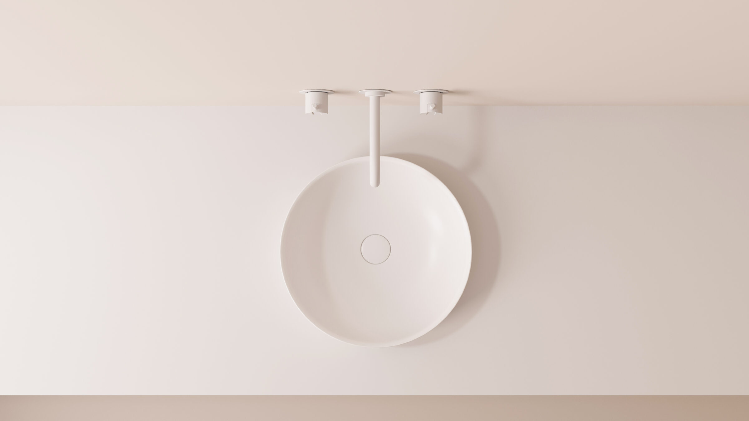 Halbeinbaubecken DEVA soft semi aus mineral matt Draufsicht